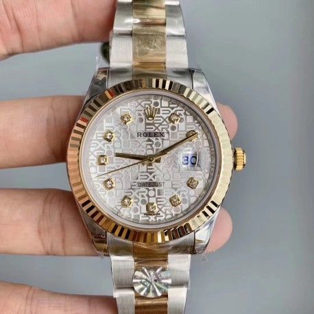Replica Rolex Datejust II 41MM 126333 WF Stainless Steel 904L & 18K Yellow Gold Wrapped Rhodium Rolex Dial Swiss 3135