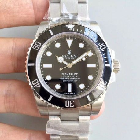 Replica Rolex Submariner 114060 Noob V8 Stainless Steel Black Dial Swiss 3130