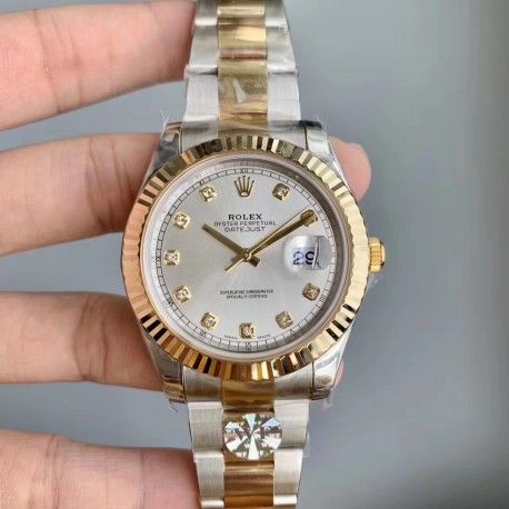 Replica Rolex Datejust II 41MM 126333 WF Stainless Steel 904L & Yellow Gold Wrapped Rhodium Dial Swiss 3135