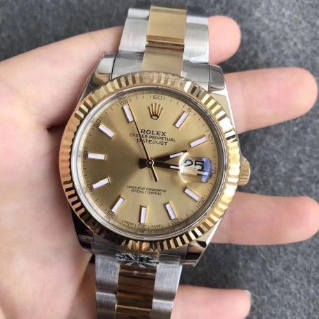 Replica Rolex Datejust II 41MM 126333 AR Stainless Steel 904L & Yellow Gold Champagne Dial Swiss 2824-2