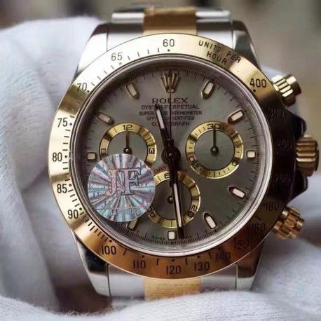 Replica Rolex Daytona Cosmograph 116503  JF Yellow Gold & Stainless Steel Anthracite Dial Swiss 7750 Run 6@SEC