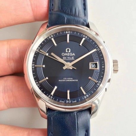 Replica Omega De Ville Hour Vision Co-Axial 41MM 431.33.41.21.03.001 3S Stainless Steel Blue Dial Swiss 8900