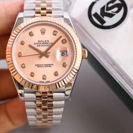 Replica Rolex Datejust II 126331 41MM KS Stainless Steel & Rose Gold Pink Mother Of Pearl Dial Swiss 2836-2