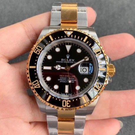 Replica Rolex Sea-Dweller 126603 VR 18K Yellow Gold Wrapped & Stainless Steel Black Dial Swiss 2836-2
