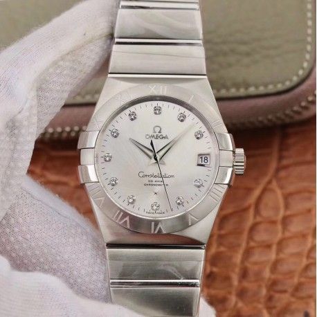 Replica Omega Constellation 123.10.38.21.52.001 38MM VS Stainless Steel Silver Dial Swiss 8500