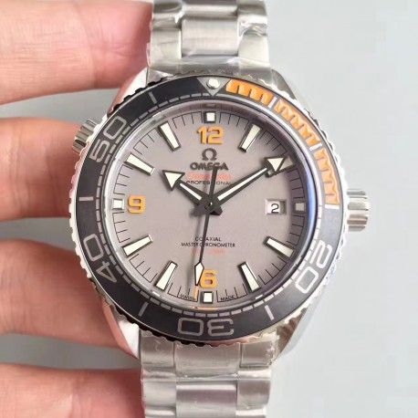 Replica Omega Seamaster Planet Ocean 600M 215.92.44.21.99.001 Noob Stainless Steel Grey Dial Swiss 8900