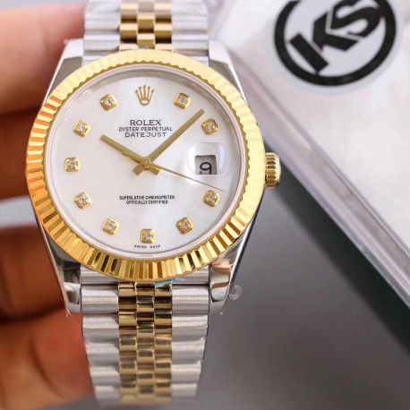 Replica Rolex Datejust II 126333 41MM KS Stainless Steel & Yellow Gold Mother Of Pearl Dial Swiss 2836-2